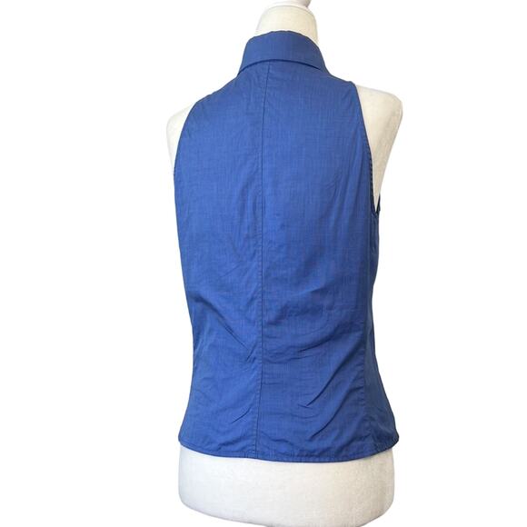 Women’s Armani Collezioni sleeveless blouse blue size 6 - Picture 2 of 10